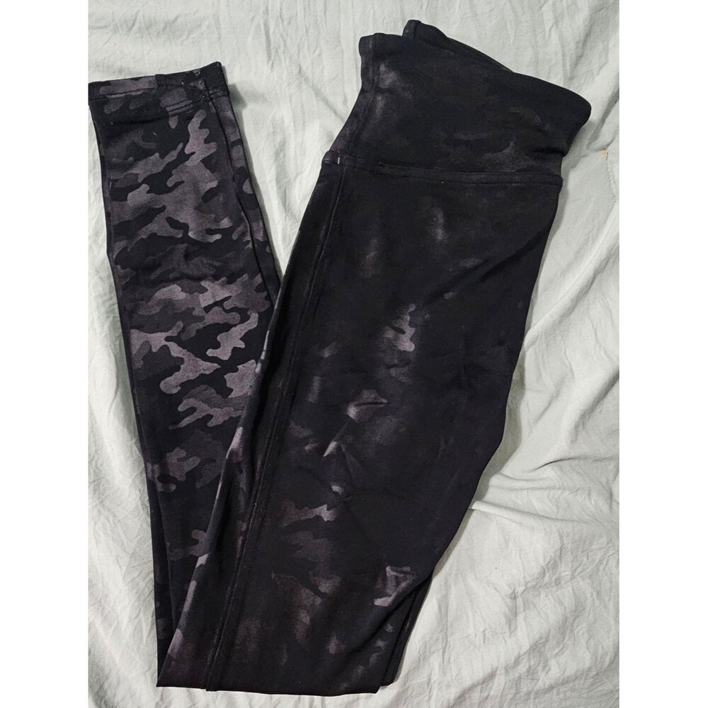SPANX Black Faux Camo Leggings Size S